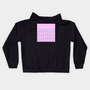 Pink Abstract Flower Pattern Kids Hoodie